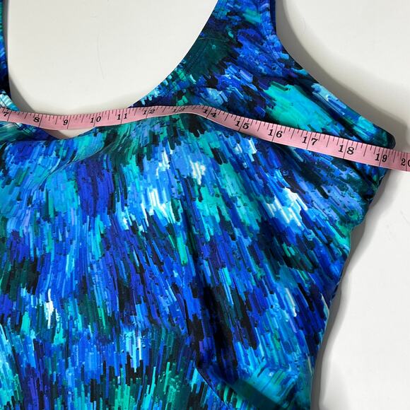 Swimsuits For All Blue One Piece Swimsuit Plus Size 18 - Picture 4 of 8